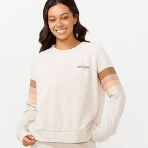 Rip Curl Beige Sweatshirt with Multicolor Stripes